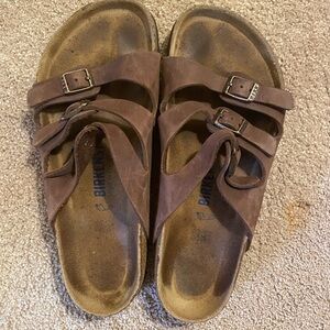 Birkenstock Dark Brown Leather Sandals